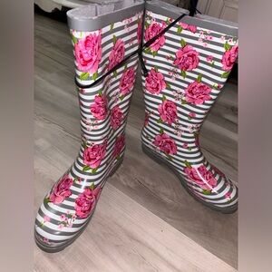 Floral rain boots by Academy